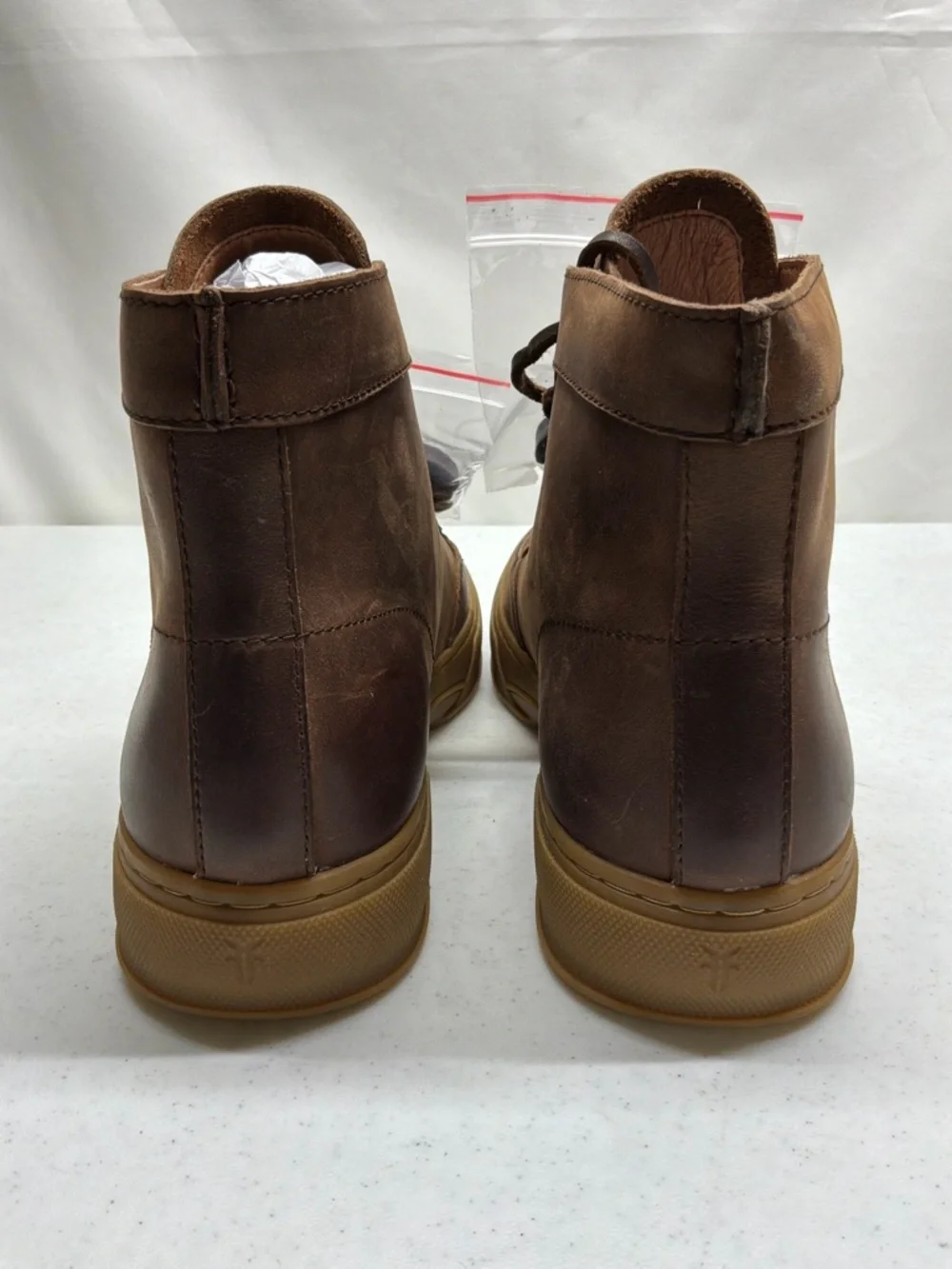 Frye Hoyt Mid Lace Brown Leather Sneakers Men's Size 9M NWOT